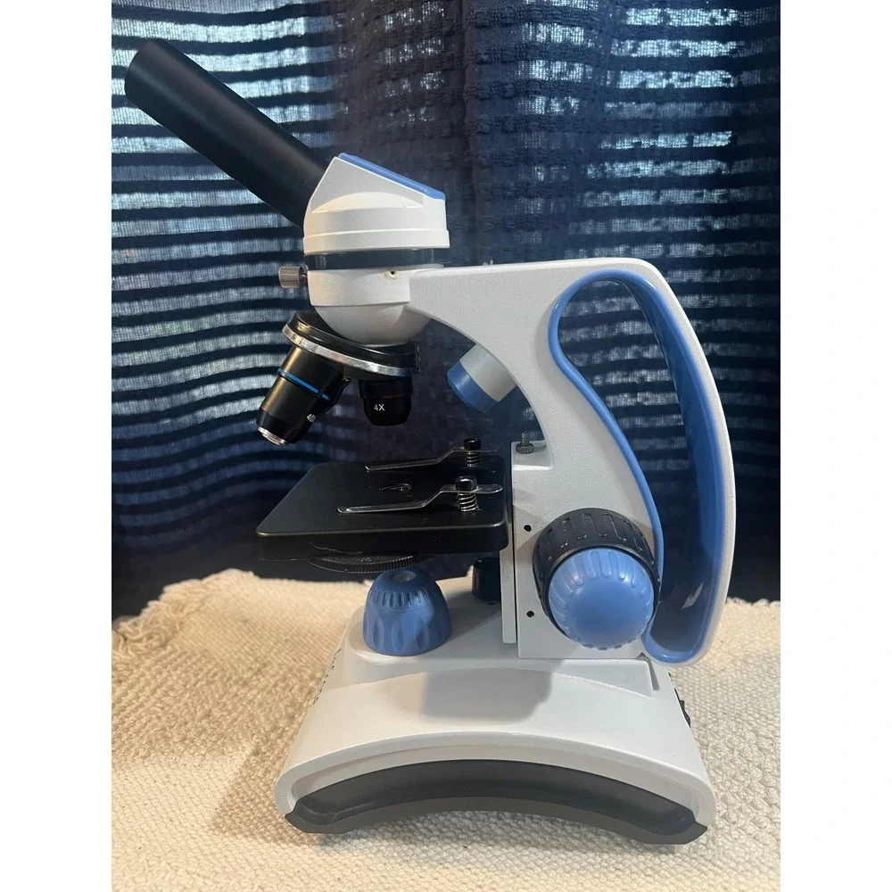 AmScope Kids Student Compound Microscope LED Light‎ 4X 10X 40X portable